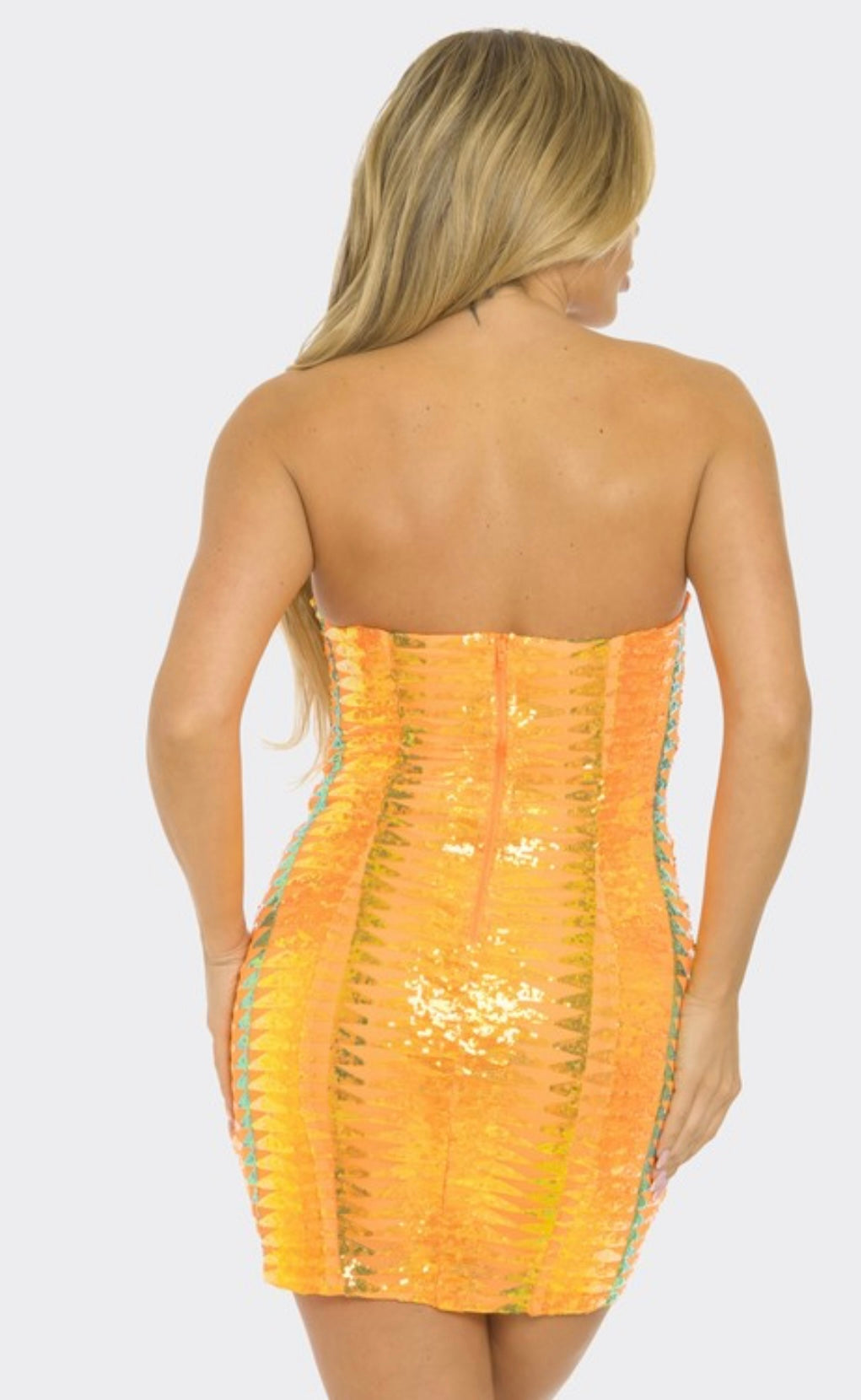 orange chain dress Chain Reaction Halter Midi Dress Orange Large